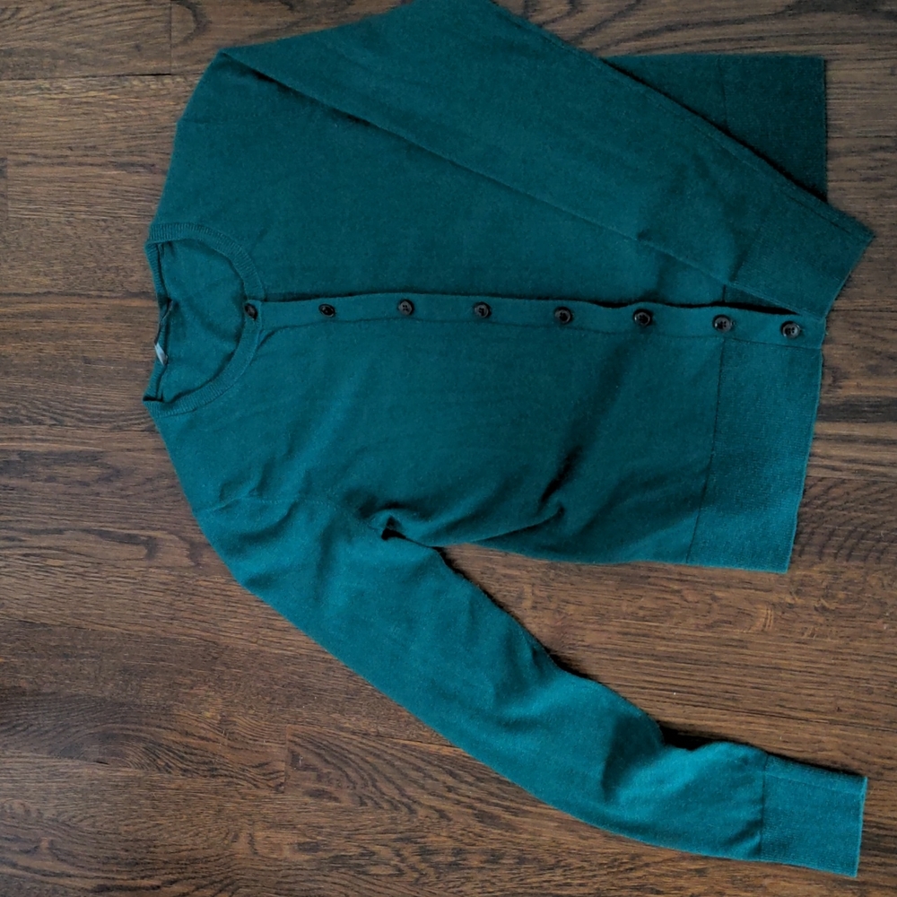Green Cardigan Sweater